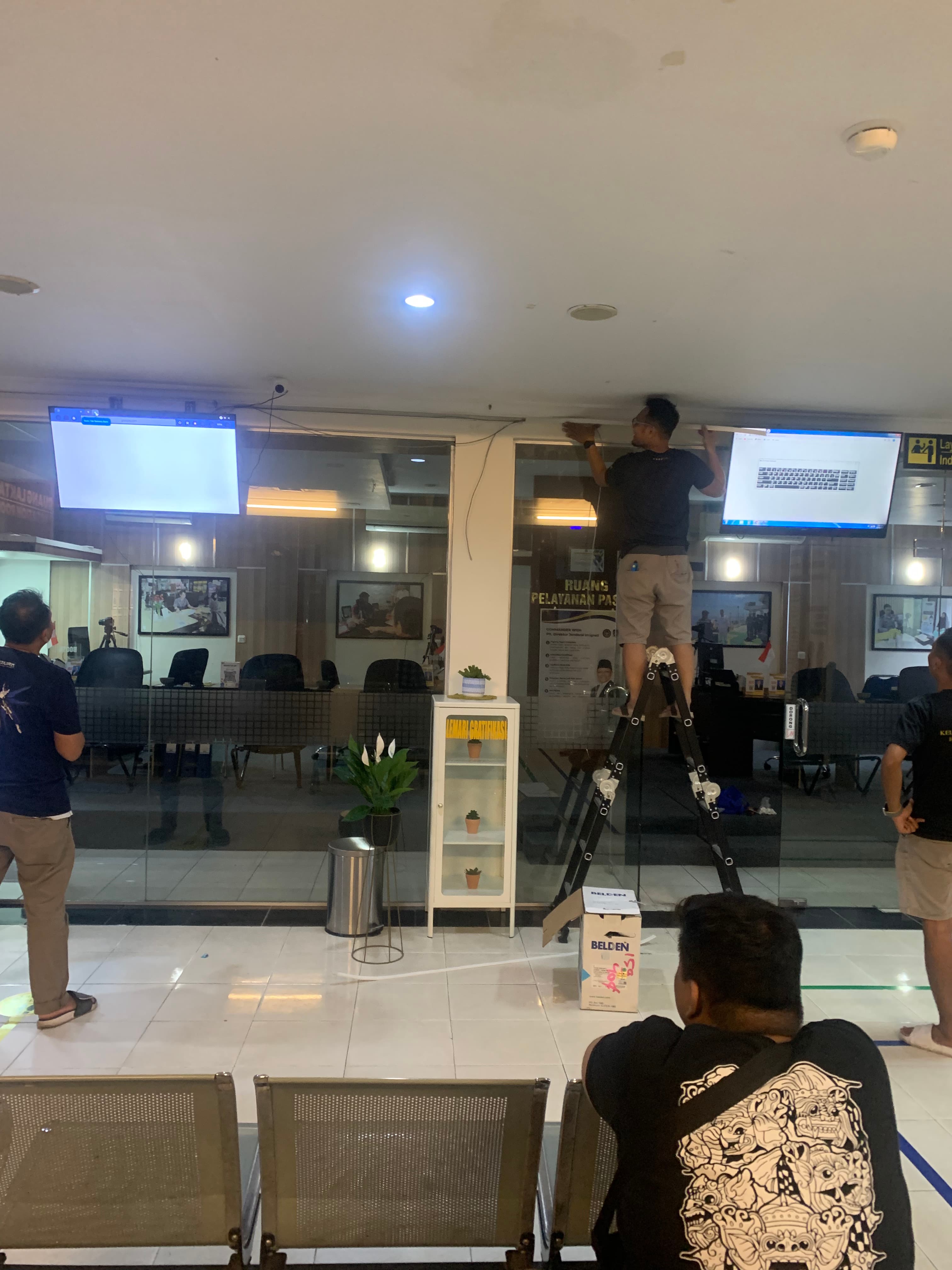 Office with a phone booth